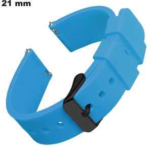 Bracciale in caucciù per orologi 21 mm anallergico di qualità blu