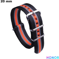 Pulseira de Tecido Preta para relógio Honor 20mm \ Envio a 3,99€