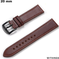 Bracelet Withings Cuir véritable 20 mm Marron : Qualité Premium