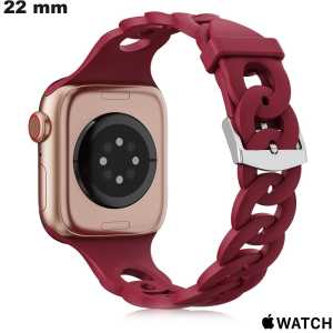 Bracelete de Aço Inoxidável de 22 mm para Apple Watch Vermelho barato