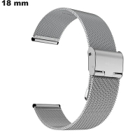 Bracelet 18mm Métal pour montre Argenté
