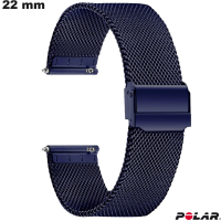 Bracelet 22 mm Bleu Polar smartwatch Acier Inoxydable de qualité