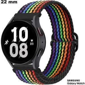 Bracelet Multicolore montre Tissu 22 mm Samsung moderne pas cher