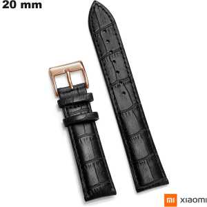 Comprar Pulsera Xiaomi 20 mm Negra de Cuero auténtico para reloj