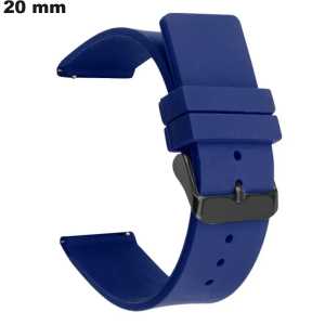 Blue 20mm Silicone Volley Bracelet for Watch ● Fast Delivery