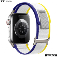 Weißes Stretch-Armband für Apple Watch Nylon 22 mm kaufen