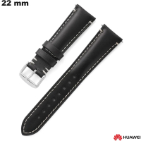 Acheter Bracelet Huawei 22mm Noir Cuir véritable pour montre