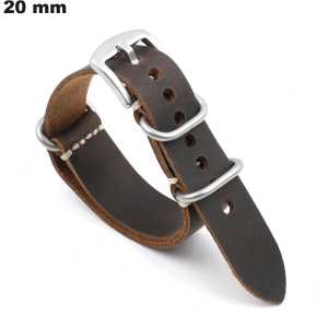 Armbanduhren 20mm Echtleder Braun - Kostenlose Lieferung