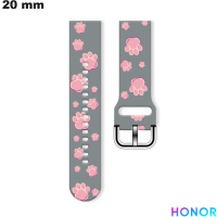 Venta de Bracelet de 20 mm Honor para Reloj de Caucho Kawaii Gris