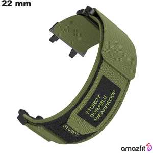Bracelet montre 22 mm Nylon Vert Amazfit (Active Edge) pas cher