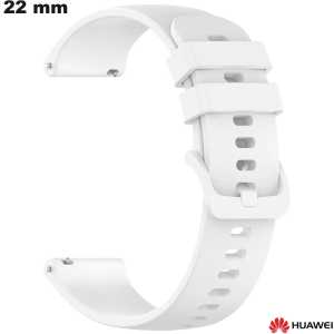 Bracelete de 22 mm de silicone para smartwatch Huawei Branco # Entrega Grátis