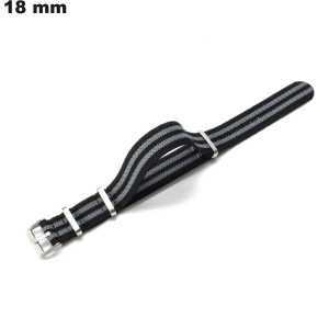 Armband 18mm Nylon Schwarz für Uhr # Port für 3,99€