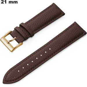 Bracciale in vera pelle marrone orologio di alta gamma 21mm economico