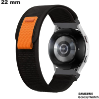 Bracelet Samsung Noir 22 mm Nylon montre connectée pas cher