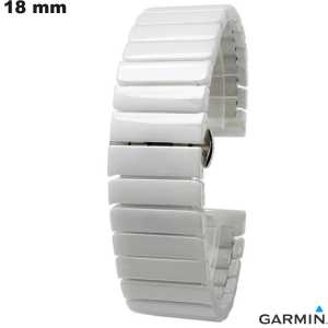 Cheap 18mm White Ceramic Bracelet for Garmin (Venu 2S, Active S)