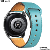 Bracelet Samsung montre Bleu 20mm Cuir