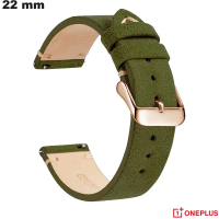 Verkoop Echt Leren Armband Horloge 22mm Groen OnePlus