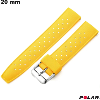 Bracelet 20 mm Jaune Étanche Caoutchouc de Polar pas cher