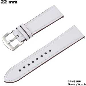 Bracciale Samsung per orologio 22mm in vera pelle bianca di qualità