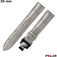Comprar Pulseira de relógio inteligente Cinza Polar Couro verdadeiro