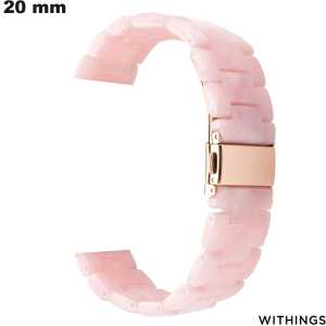 Bracciale in resina Withings per orologio rosa 20 mm di qualità
