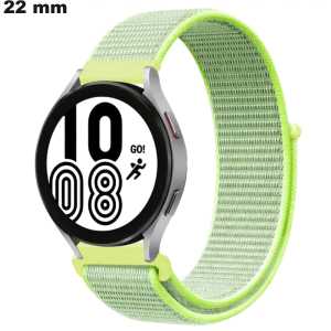 Armband 22 mm horloge Groen Stof Krassen / Gratis verzending bij besteding vanaf 20€