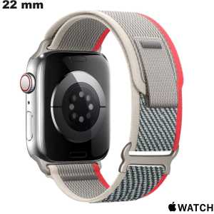 Bracelet Nylon Gris Apple Watch Tennis 22 mm montre de qualité