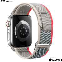 Armband Nylon Grau Apple Watch Tennis 22 mm Uhr von hoher Qualität