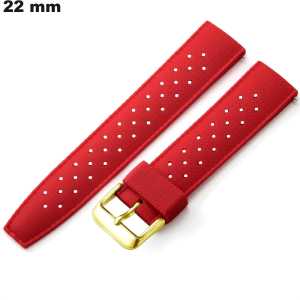 Armband 22mm horloge Rood Licht Siliconen | Premium Kwaliteit