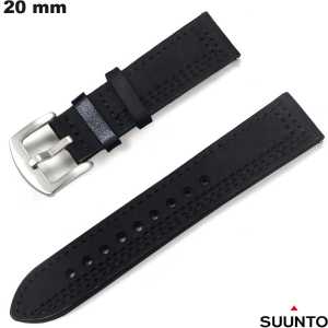 Echtheitsleder Schwarz Armband für 20 mm Suunto Uhr von hoher Qualität