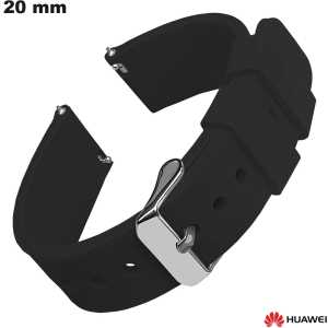 Pulseira 20mm Preta para relógio Huawei em Silicone ● Frete Grátis a partir de 20€