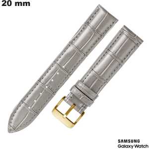 Vente Bracelet Gris 20mm Cuir véritable de montre Samsung