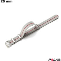 Pulsera de Nylon Polar Gris de 20 mm para reloj inteligente de calidad