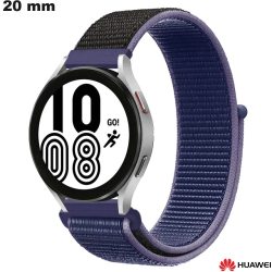 Bracelet 20mm de smartwatch Bleu Tissu Huawei