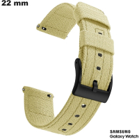 Beige 22 mm Quality Fabric Bracelet for Samsung Smartwatch