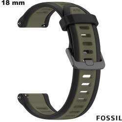 Bracelet Vert 18 mm de montre intelligente Fossil