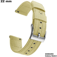 Beige 22 mm Samsung Stoffarmband für Uhr # Kostenlose Lieferung