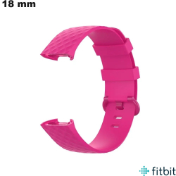 Armband Siliconen Roze FitBit voor verbonden horloge 18 mm
