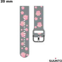 Bracelet 20mm Gris de montre Suunto Caoutchouc Kawaii de qualité