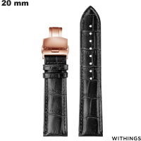 Chic Cheap Black Genuine Leather Watch Bracelet for Withings