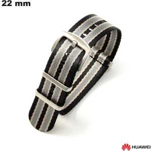 Venda de Bracelete de Nylon Preto para Relógio Inteligente de 22 mm Huawei