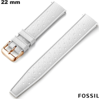 Armband 22mm voor Horloge Wit Rubber Fossil: Gratis Verzending
