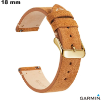 Verkauf 18 mm Smartwatch Armband Braun Garmin Echtes Leder