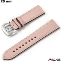 Pulseira de Couro Verdadeiro Rosa 20mm Polar: Frete Grátis