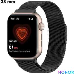 Bracelete Preto 28mm para relógio inteligente Aço Honor barato