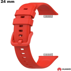 Slimband 24mm Rood van smartwatch Rubber Huawei