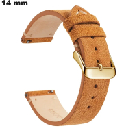 Bracciale orologio in vera pelle marrone 14mm - Spedizione 24h