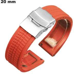 Red 20mm Rubber Watch Bracelet / 24h Shipping