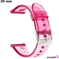 Verkauf von 20mm transparenten Amazfit Smartwatch-Armbändern