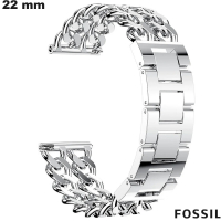 Bracciale in metallo Fossil 22mm argentato per smartwatch di qualità